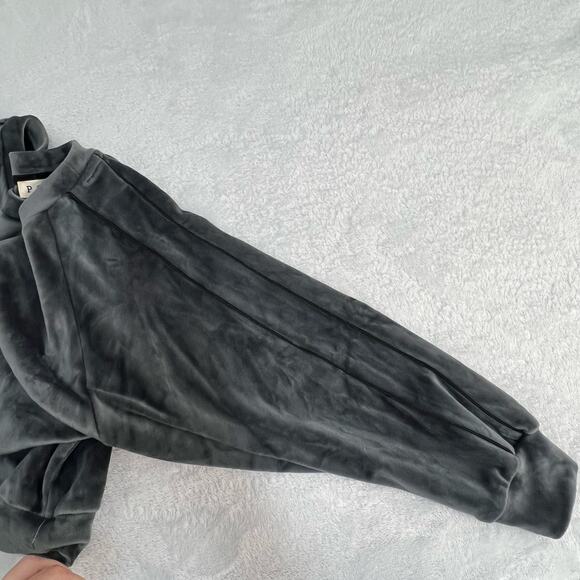 POL Crushed Velvet Grey Plush Small Crewneck Sweatshirt Stretch Loungewear NWOT - Picture 10 of 10